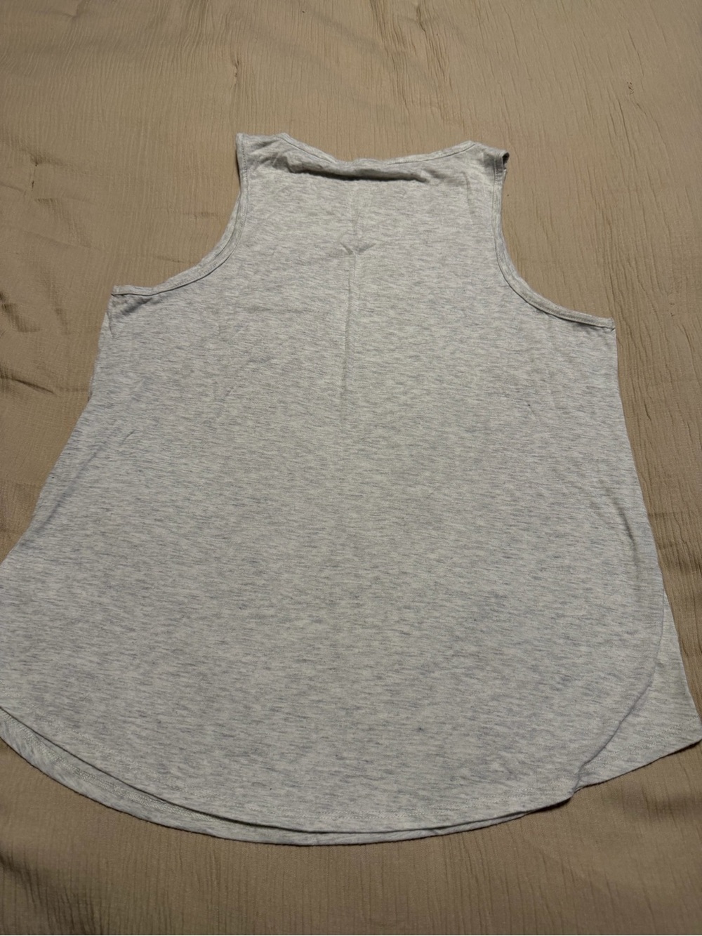 Maurices Sleeveless Gray Graphic Tank Top with Red & Blue Arrow Flag - Picture 5 of 5
